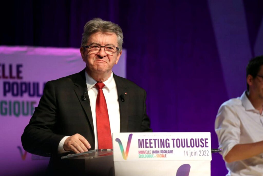 Mélenchon, en un mitin en Toulouse.