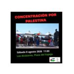 Concentración por Palestina en Los Alcázares, Mar Menor.
