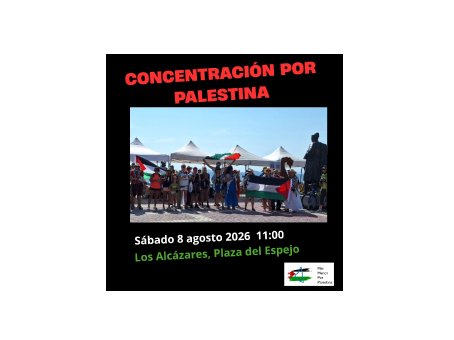 Concentración por Palestina en Los Alcázares, Mar Menor