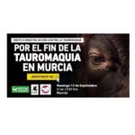 Concentración por el fin de la tauromaquia en Murcia.