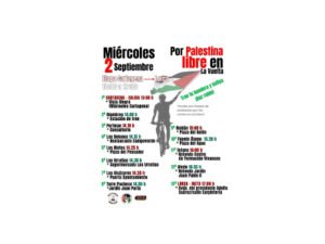 Por Palestina libre en La Vuelta. Etapa Cartagena-Lorca.