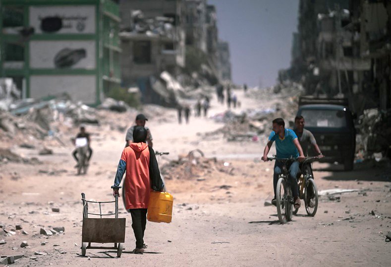 Una imagen tomada dentro de la Franja de Gaza en febrero de 2025.