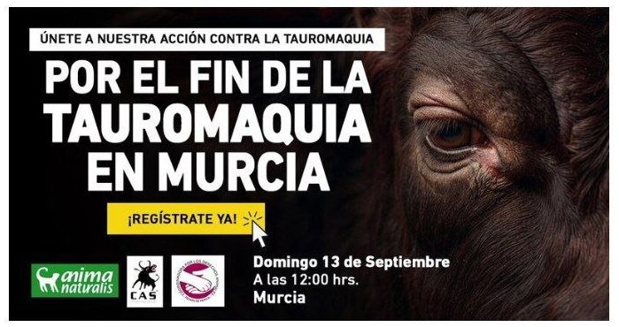 Concentración por el fin de la tauromaquia en Murcia.