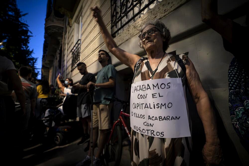 Concentraciones por el desahucio de Maricarmen Abascal en Andalucía. Fotografía de Jaime Cinca.