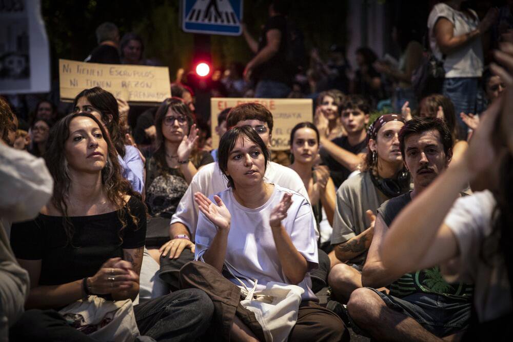 Concentraciones por el desahucio de Maricarmen Abascal en Andalucía. Fotografía de Jaime Cinca.