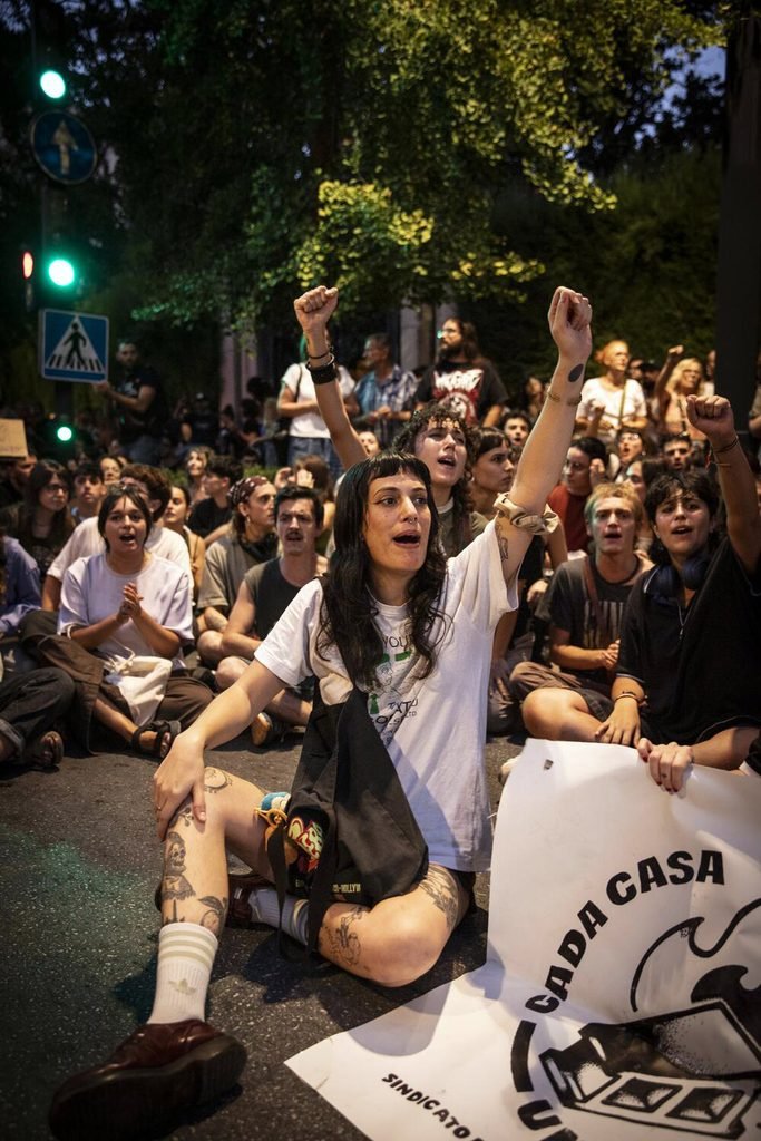 Concentraciones por el desahucio de Maricarmen Abascal en Andalucía. Fotografía de Jaime Cinca.