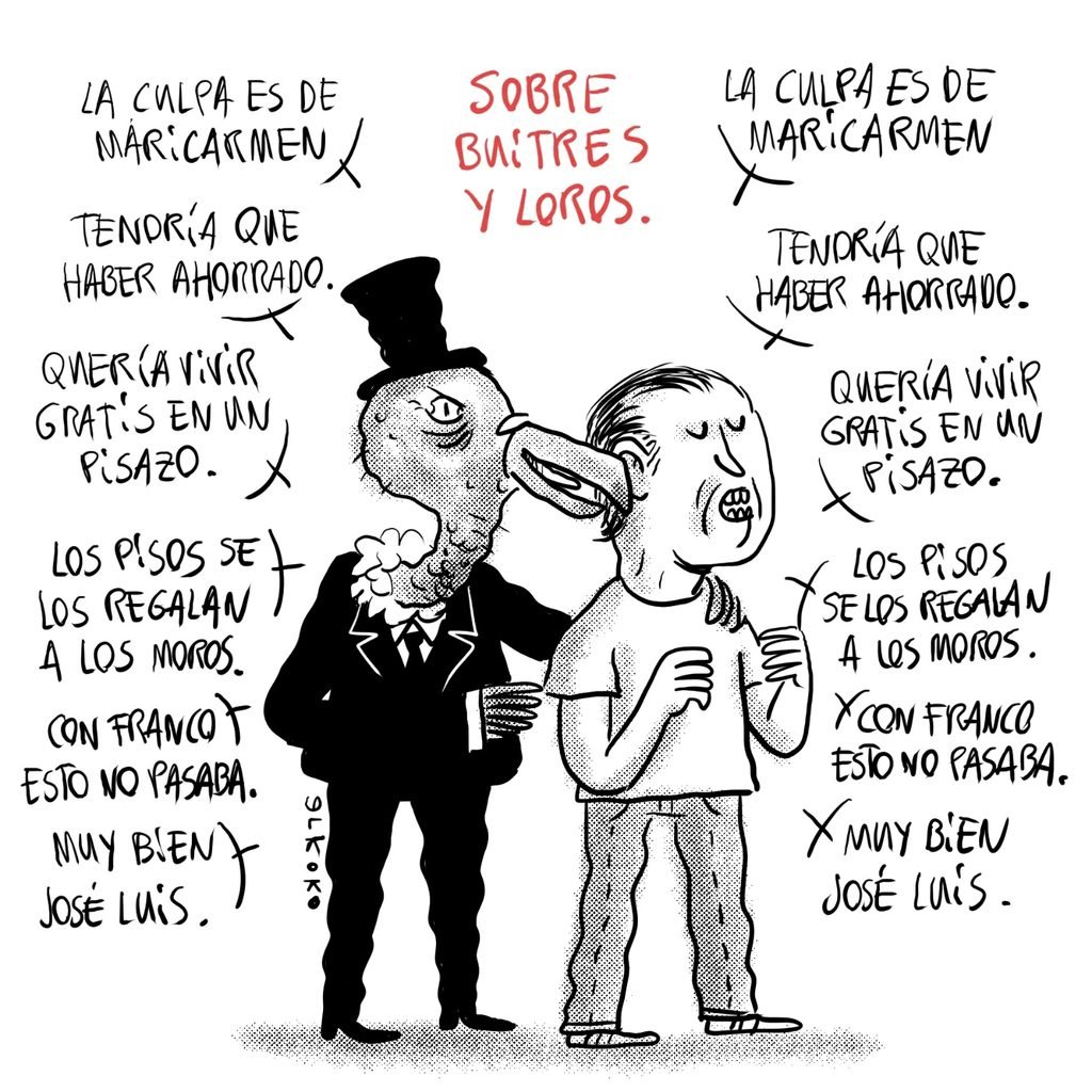 Buitres y loros.