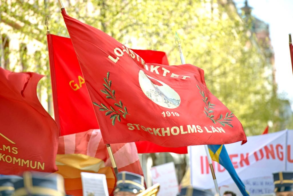 Concentración organizada por el Partido Socialdemócrata de los Trabajadores de Suecia por motivo del Día de los Trabajadores.