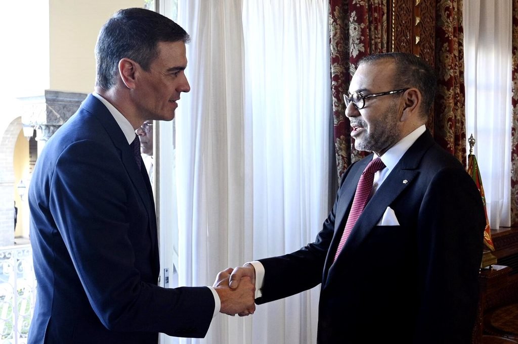 Encuentro de Pedro Sánchez y Mohamed VI en 2024.