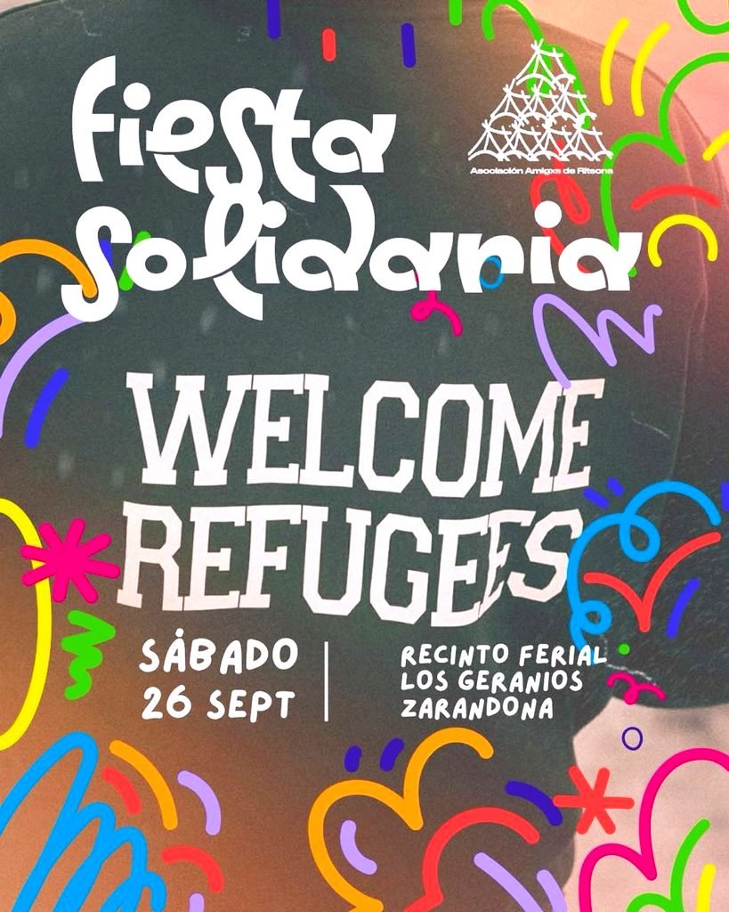 Welcome Refugees - Fiesta solidaria en Murcia.