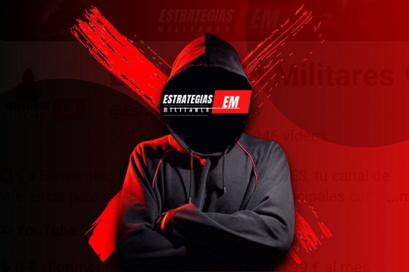 Fotomontaje de Acción Contra el Odio con la imagen corporativa del canal Estrategias Militares.