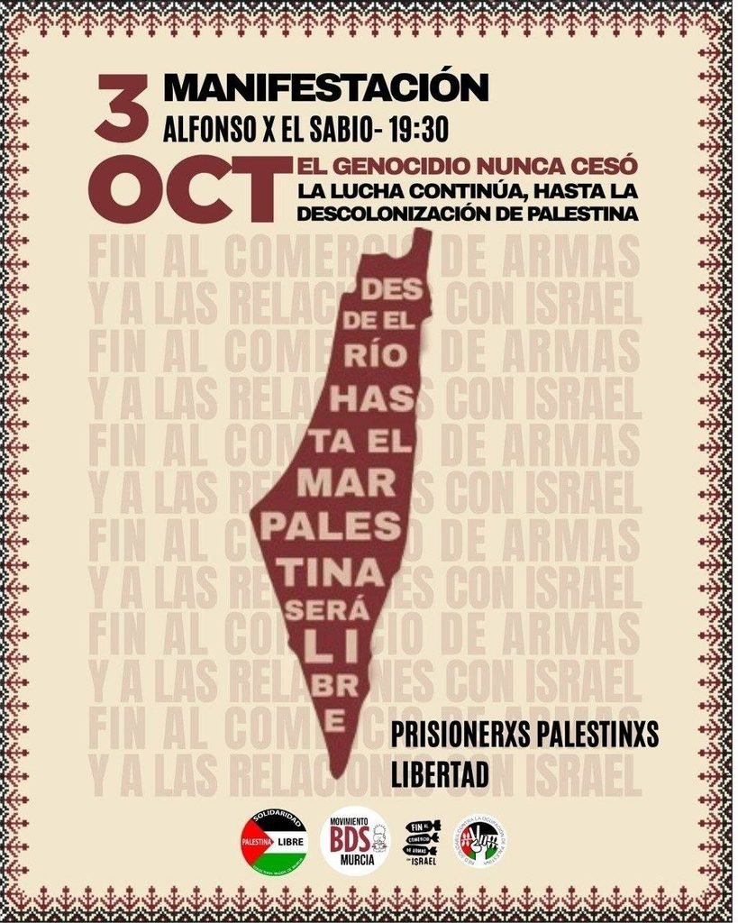 Manifestación en Murcia - El genocidio nunca cesó en Palestina.