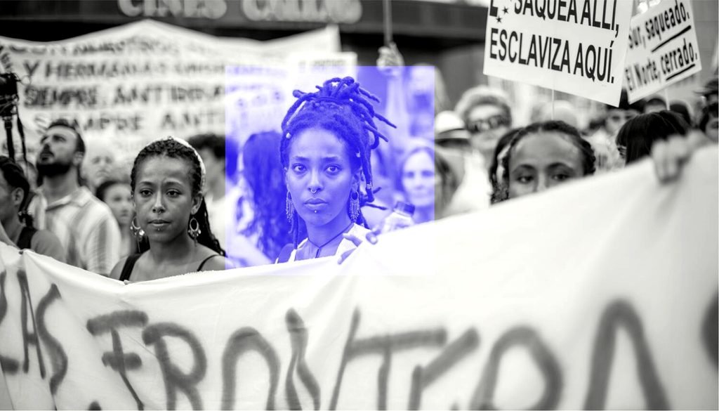 Manifestación antirracista en Madrid.