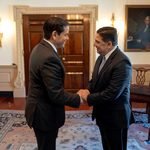 Marco Rubio y el ministro de Exteriores marroquí, Nasser Bourita, en abril de 2025.