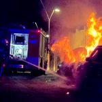 Más de 40 asentamientos de migrantes, coches y contenedores quemados esta madrugada en Ceuta.