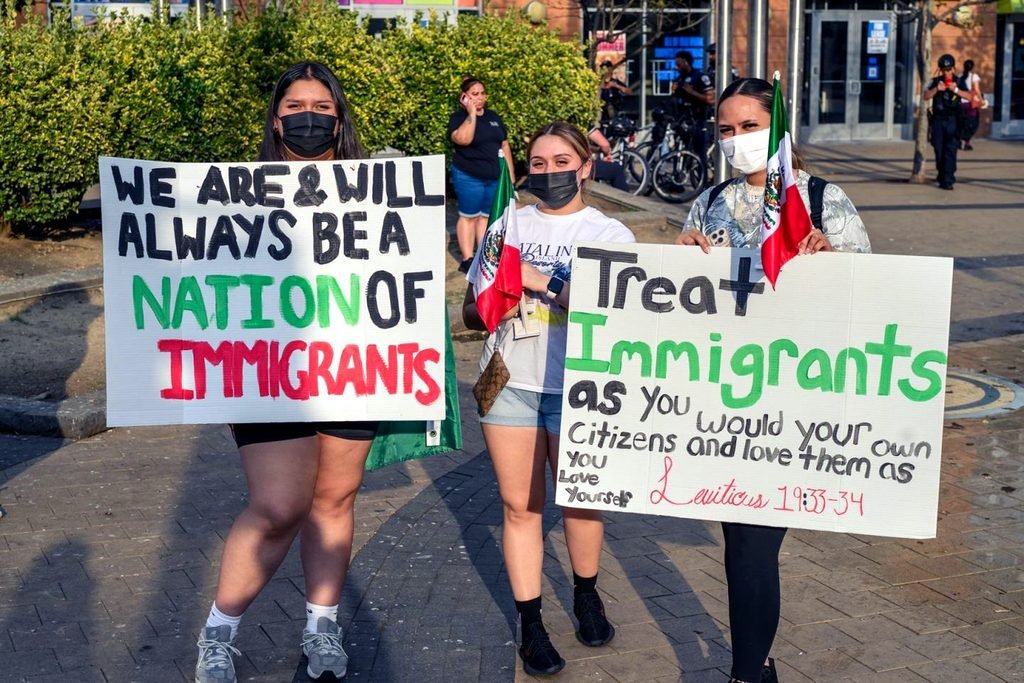 Protesta conta el ICE en Washington D.C. en junio de 2025.