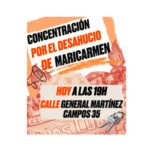 Concentración de urgencia en Madrid para denunciar tanto el desahucio de Maricarmen como la brutalidad policial con la que se ha obrado.