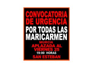 Convocatoria en Murcia por todas las Maricarmen.