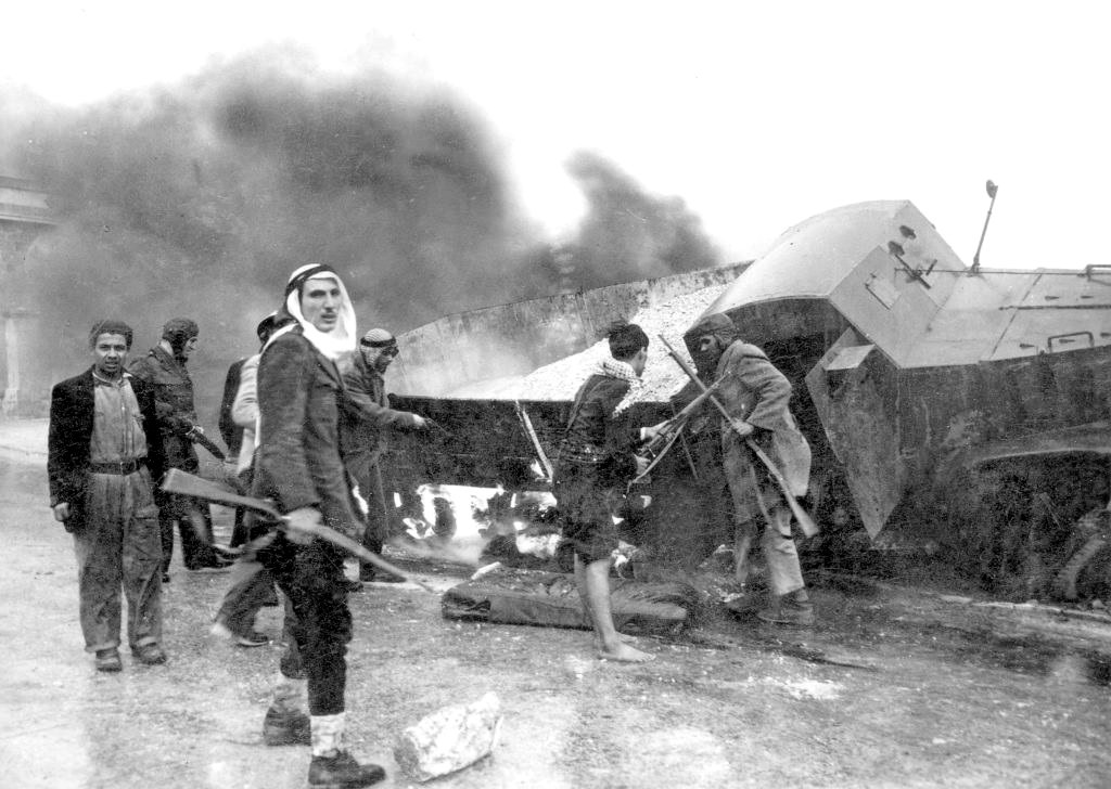 Soldados árabes en la primera guerra árabe - israelí.