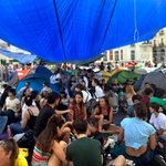 Una imagen de la acampada en Sol.