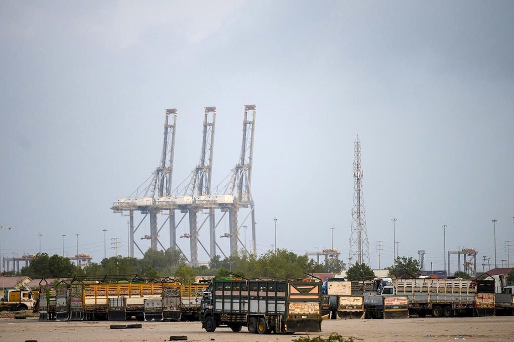 Una imagen del nuevo puerto de Berbera, en Somalilandia, financiado en su mayor parte por Emiratos Árabes. Fotografía de Álvaro Minguito.