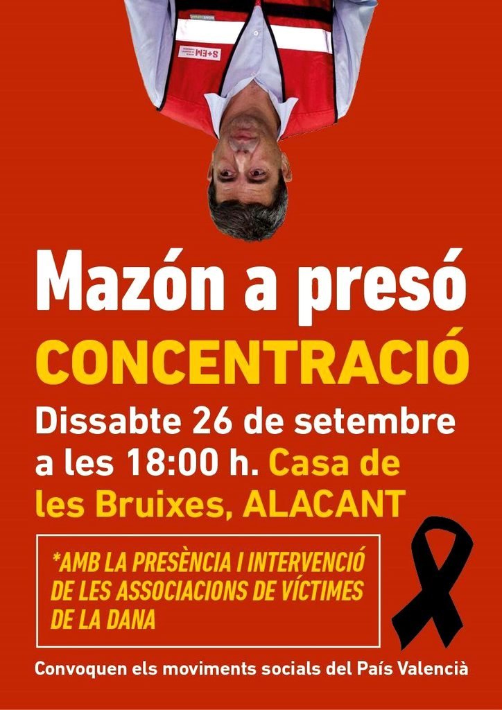 Concentración en Alicante - Mazón a prisión.