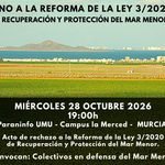 Acto en Murcia en defensa del Mar Menor.