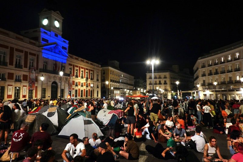 Acampada en Sol, el pasado 26 de septiembre.