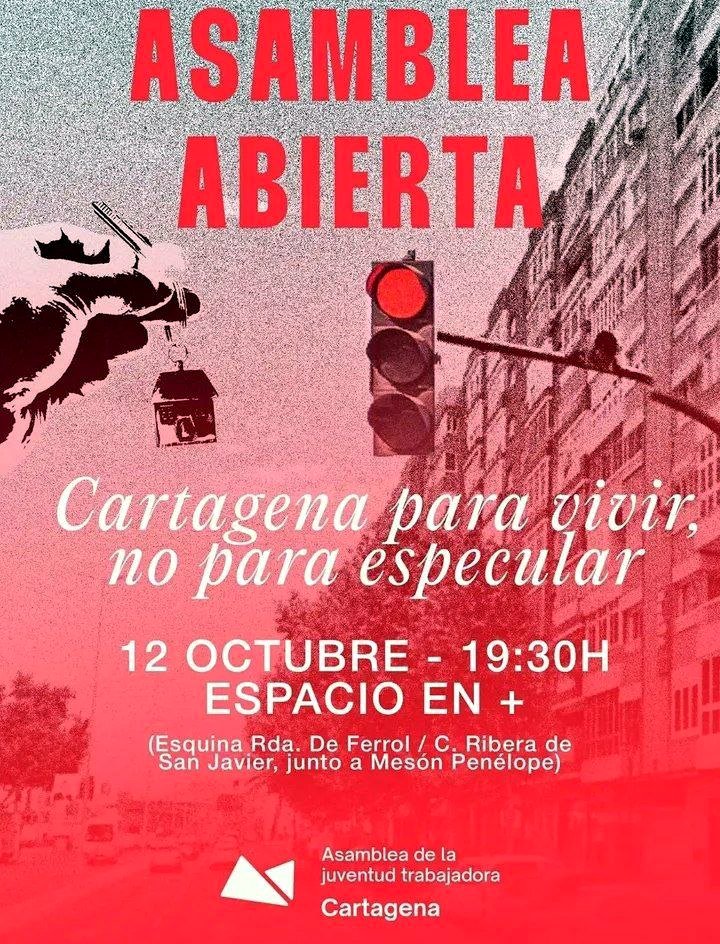 Asamblea en Cartagena contra la especulación urbanística.