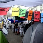 'Esto se mantiene': Los próximos pasos de la acampada de Sol. Fotografía de Álvaro Minguito.