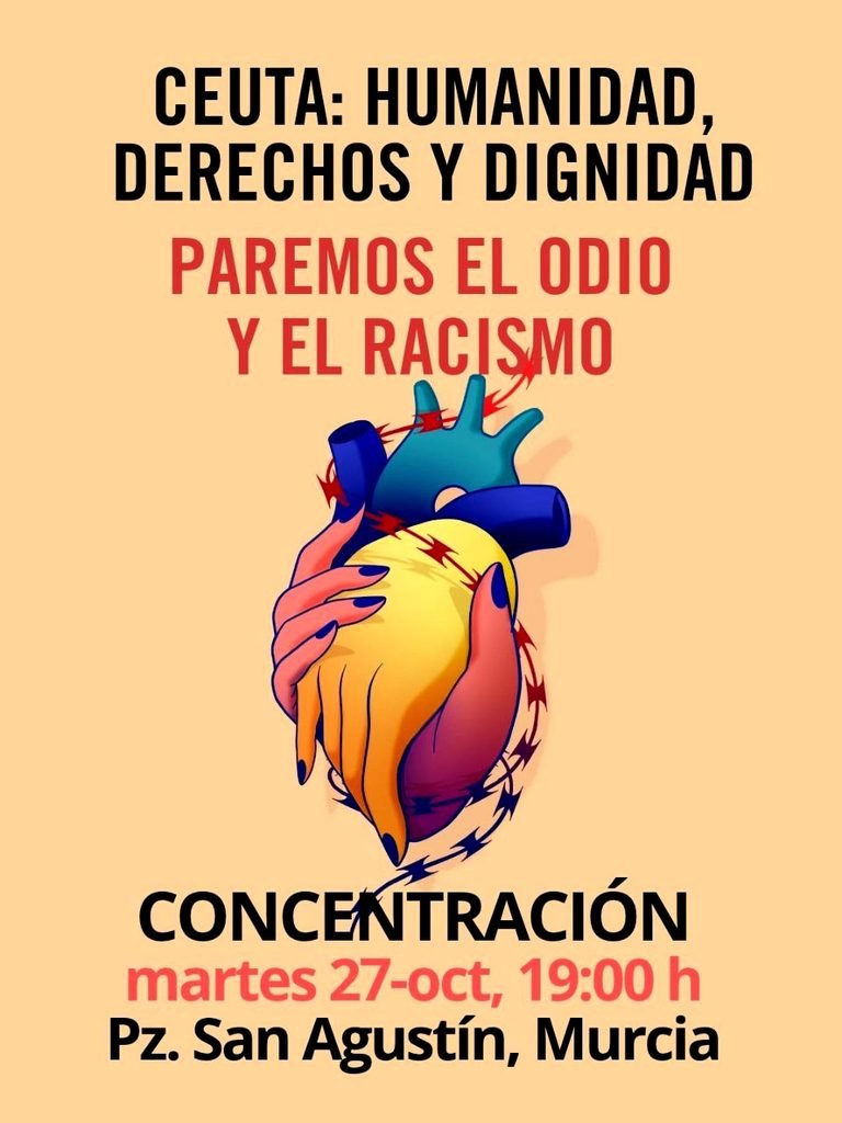 Concentración en Murcia - Paremos el odio y el racismo.