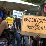 Concentración cotra la Ley Abolicionista-Prohibicionista en Madrid, 4 de octubre de 2022. Elvira Megías.