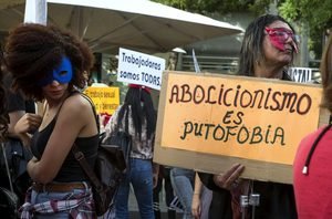 Concentración cotra la Ley Abolicionista-Prohibicionista en Madrid, 4 de octubre de 2022. Elvira Megías.