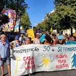 Concentración por la vivienda en Lisboa.