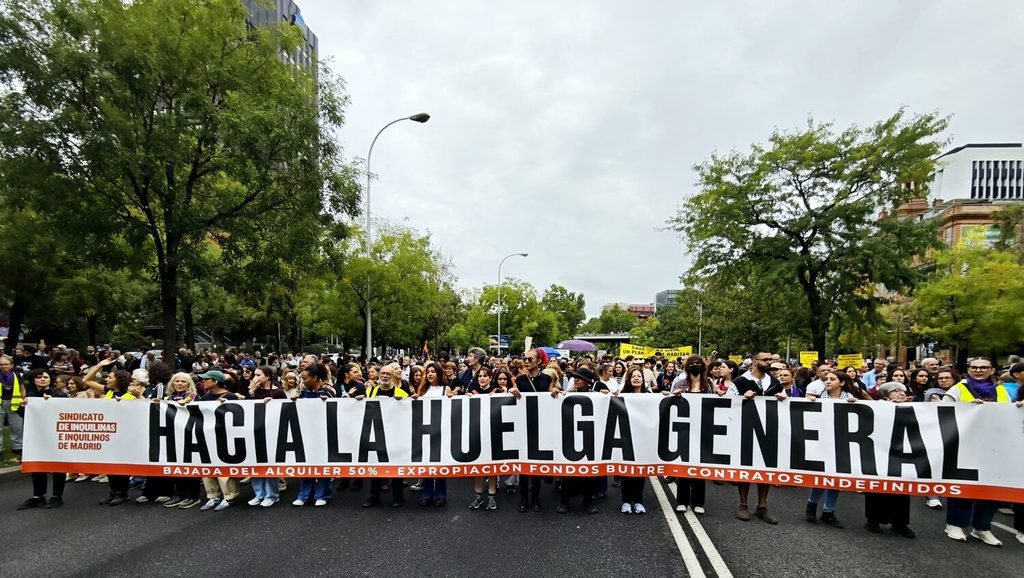 El movimiento de vivienda cifra en medio millón la asistencia a la manifestación de Madrid.