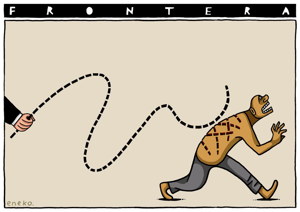 En la frontera.