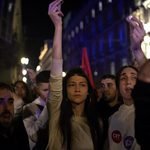 Homenaje a Maricarmen en la noche del 7 de octubre frente al Congreso. Fotografía de Bruno Thevenin.