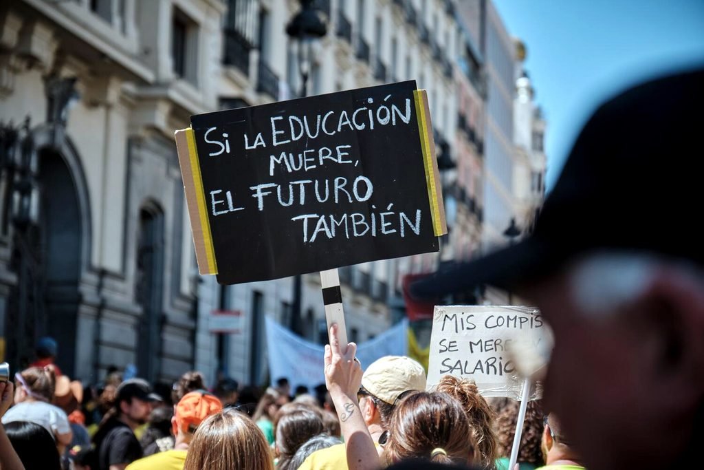 Imagen de la manifestación en defensa de la Educación Pública el pasado 19 de abril. Manuel del Valle.