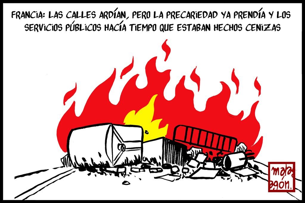 La precariedad ya prendía...  
