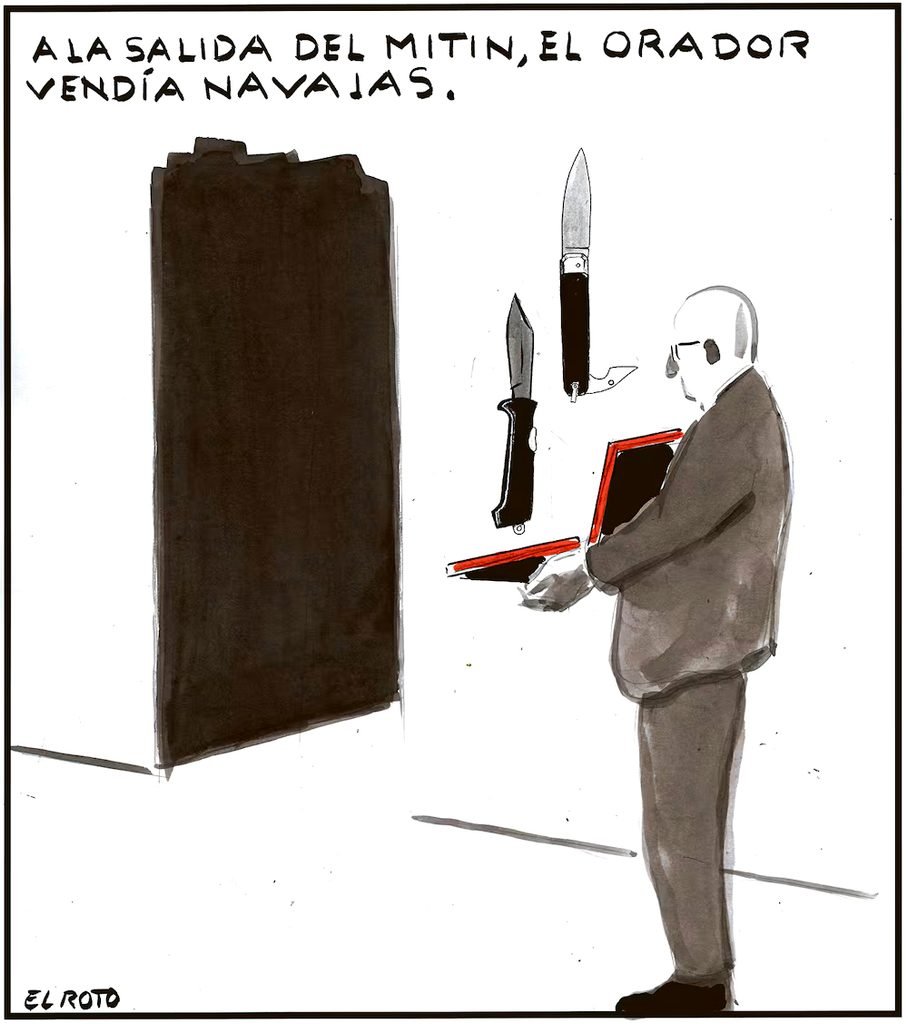 La salida del mitin.