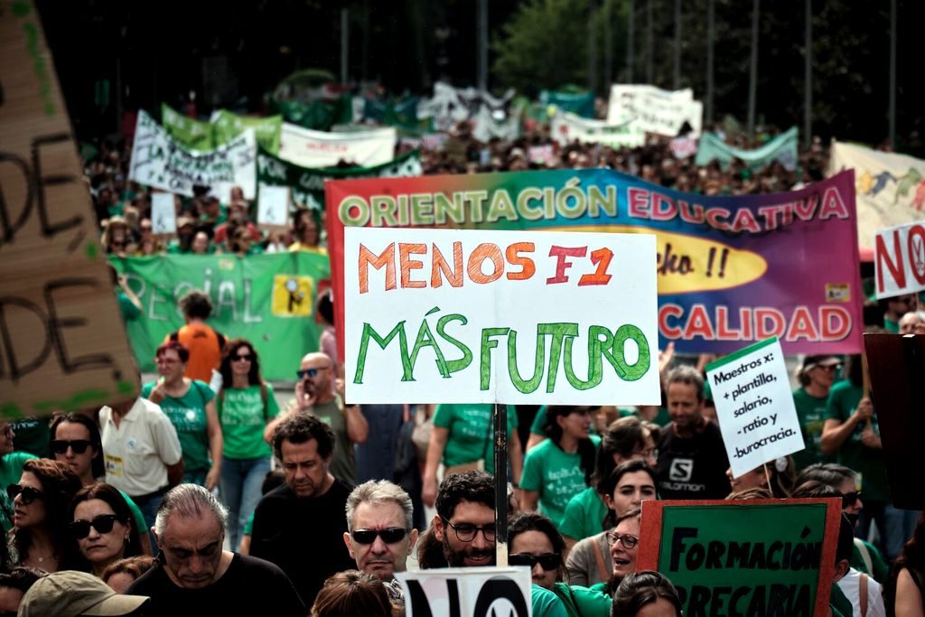 Manifestación en defensa de la educación pública el pasado 27 de septiembre en Madrid. Manuel del Valle.