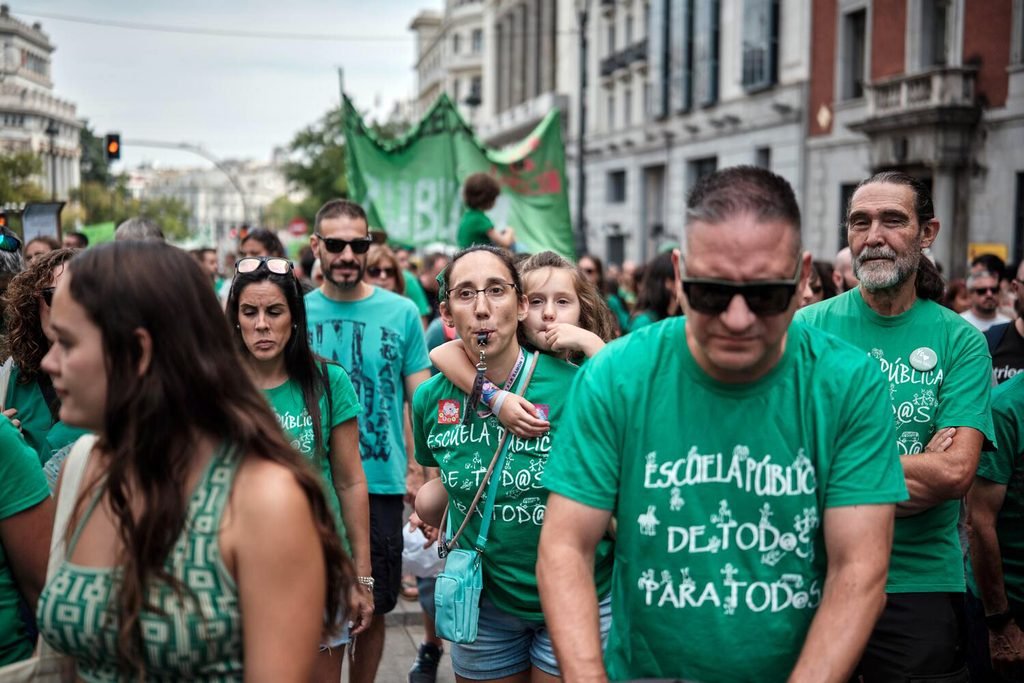 Manifestación por la educación pública el 27 de septiembre en Madrid. Manuel del Valle.