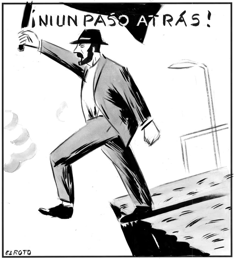 Ni un paso.