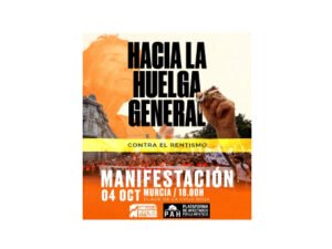 Manifestación en Murcia hacia la huelga general contra los desahucios y por el derecho a la vivienda.