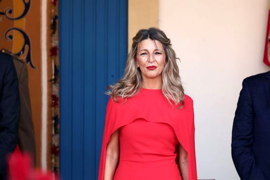 Yolanda Díaz en el desfile del 12 de octubre por el Día de la Hispanidad.